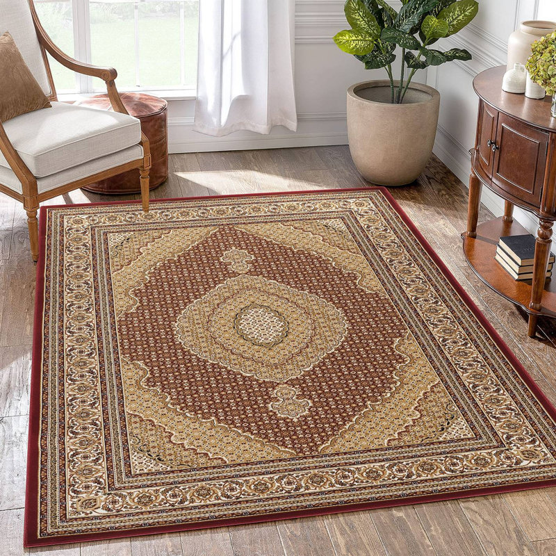 Manchester Area Rug, Rectangle 5'3" x 7'3", Red