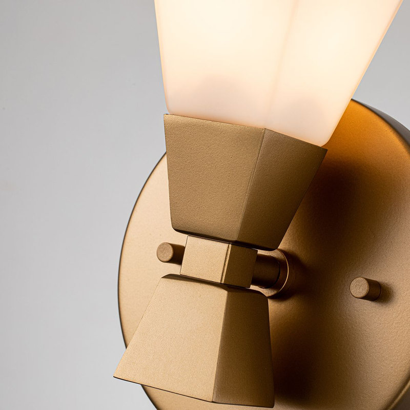 Bowtie 1 Light Bath Sconce, Lacquered Gold