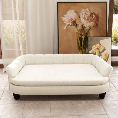 Lit tapissier pour animal de compagnie en velours