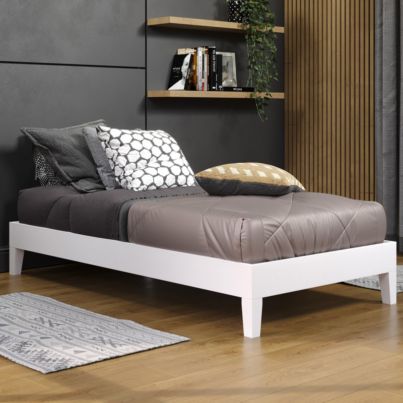 Lit plateforme Antol, Blanc, Simple