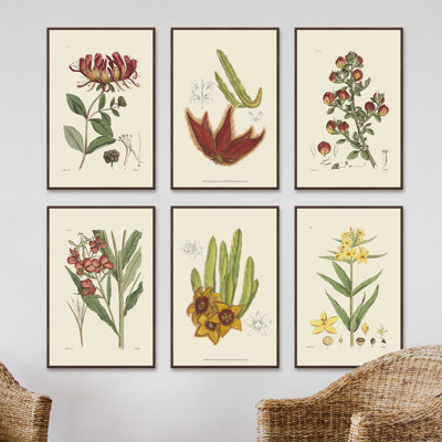 «Autumn Blooms», toile encadrée 6 pièces