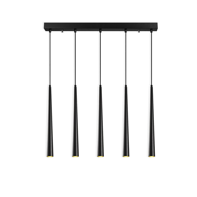 Luminaire suspendu pour îlot de cuisine 5 lumières DEL