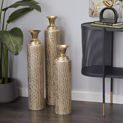 Grand vase décoratif en métal Rison