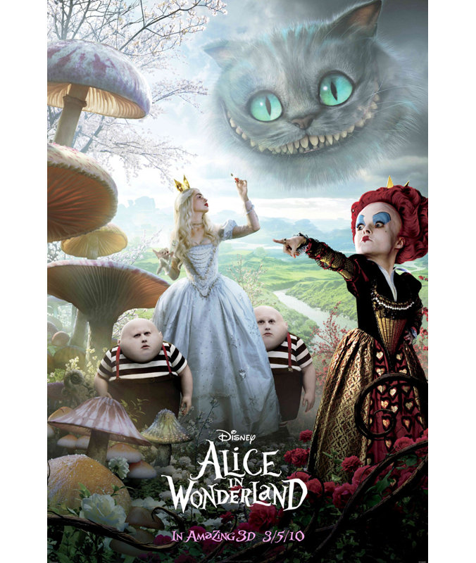 Alice au pays des merveilles, H 18 po x l 12 po