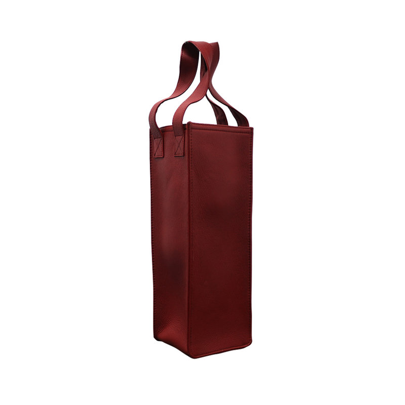Leather Drink Bag - Red, Red