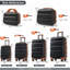 Ensemble 6 pièces de valises rigides en ABS - Valises légères et durables avec deux roues pivotantes, tailles de bagage à main et pour bagages-126941439