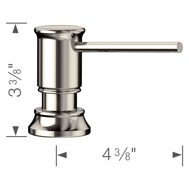 Empressa Soap Dispenser, Polished Nickel
