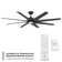 Roboto XL Indoor/Outdoor 8-Blade Smart Ceiling Fan 70" with 3000 LED Light Kit and Remote Control, Works With Alexa and iOS or Android App