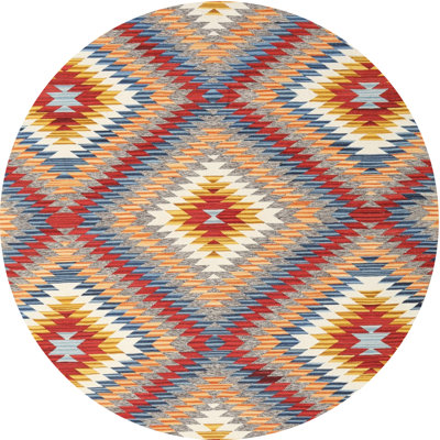 Tapis contemporain rouge / vert