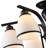 26.7 Inch 6 Lights European Style Glass Semi Flush Mount Ceiling Light With Glass Shades