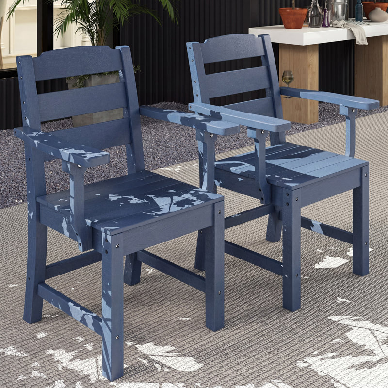 Chaises de salle à manger d'extérieur, Bleu