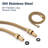 Thermostatic Shower System,  Brushed Gold