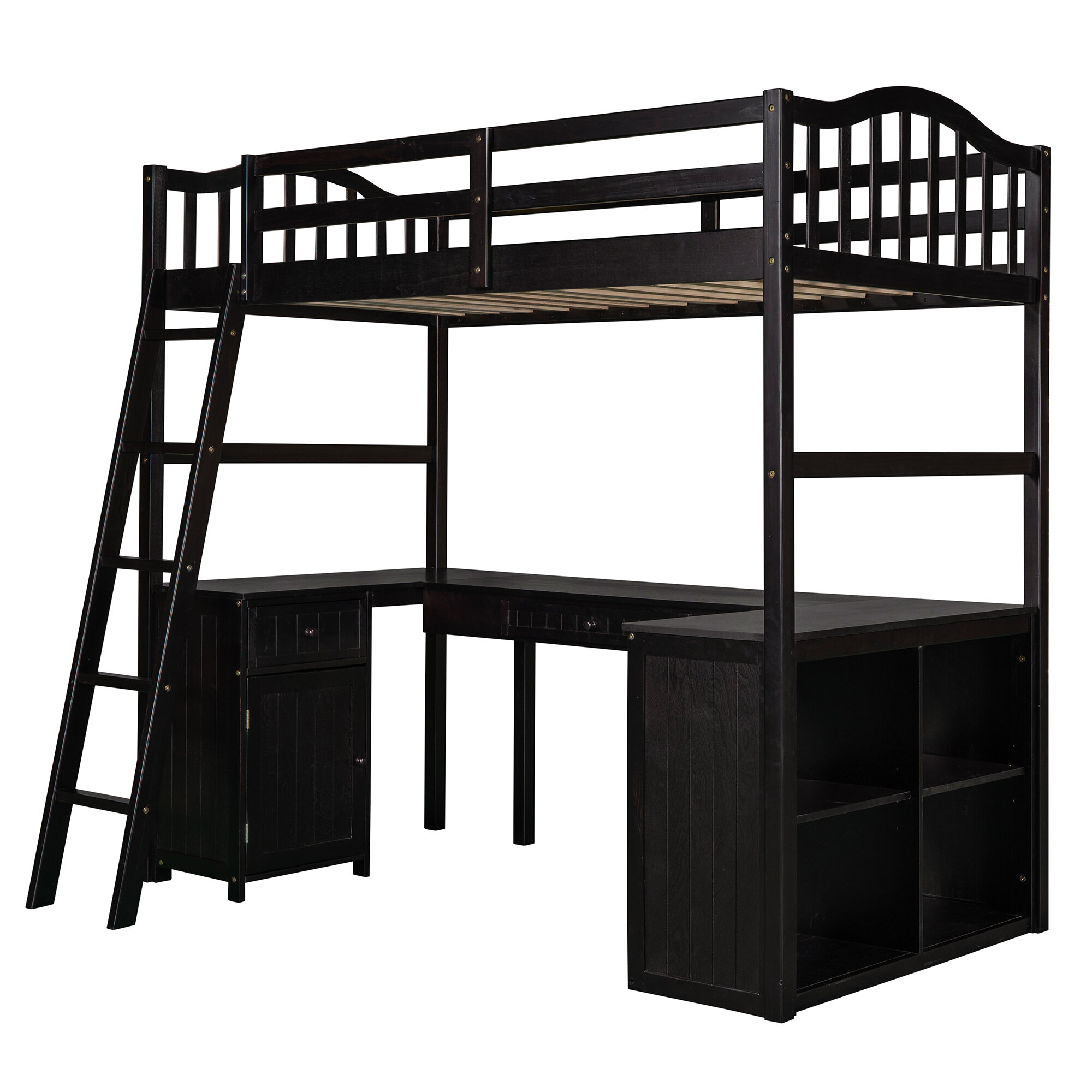 Harriet Bee Danthai Twin 2 rawer Loft Bed with Built-in-Desk by Harriet ...