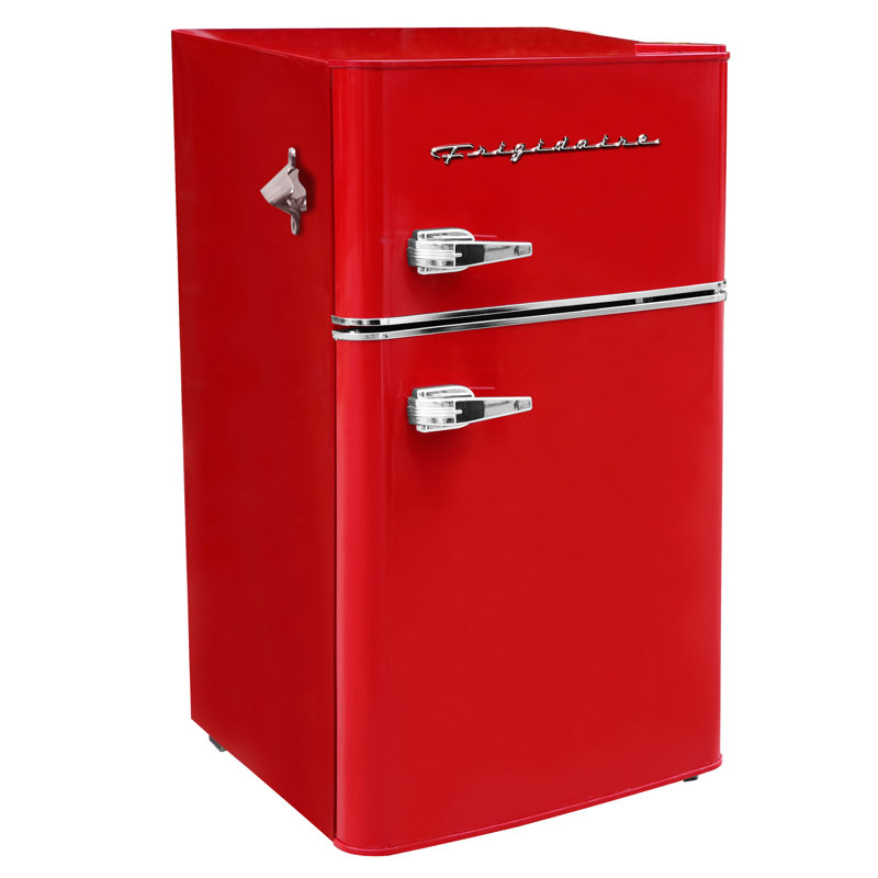 Mini réfrigérateur autoportant de 3,2 pi³ avec congélateur, Rouge