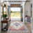 6x9 Washable Vintage Boho Rug for Living Room, Office, Dining, Kids Room, Low Pile, Non-Slip, Durable for High Traffic Areas, Orange Brown-630996540