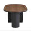 Table basse ovale de luxe de style industriel (120 cm), avec tiroir de rangement en métal noir, idéale pour le salon. Montage facile et stable.