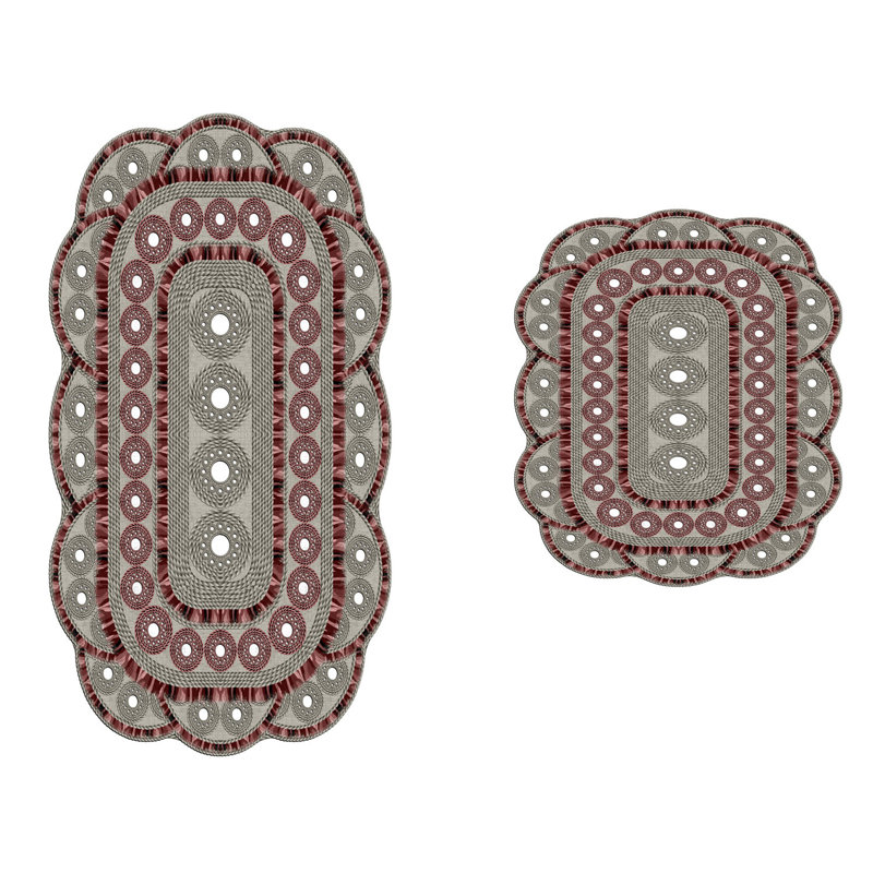 Premium Bathmat Set (2 Pieces), | 100% Polyester, 1.5 lbs | 19.7 x 23.6 inches & 23.6 x 39.4 inches | Antibacterial, Non-Slip Underside, Machine Washable at 30°C | Ideal for Luxurious Bathroom Comfort & Safety