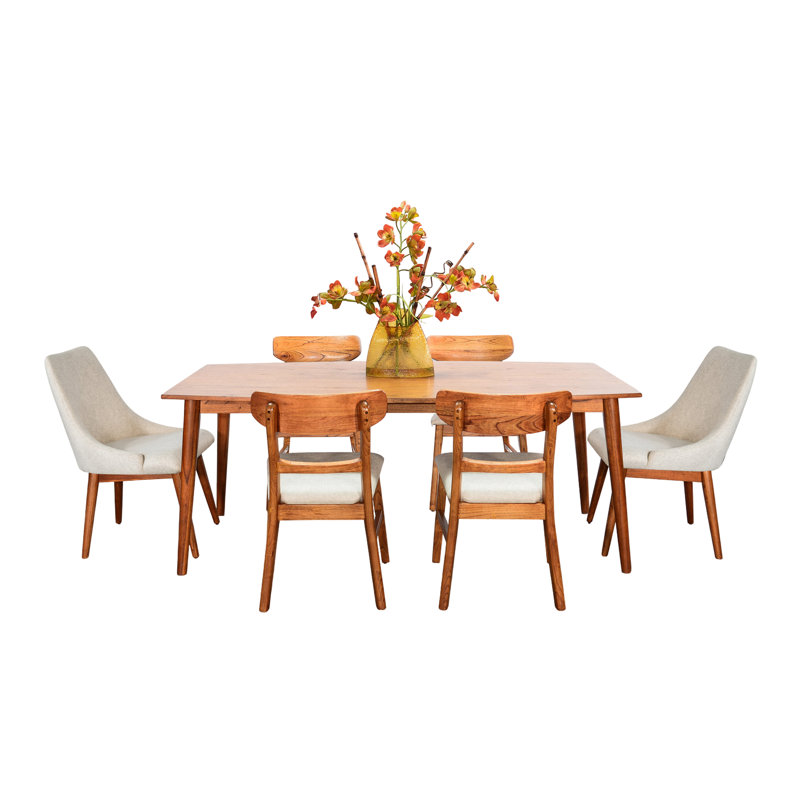 Sunny Designs Mid-Century Wood Dining Set, Cinnamon