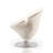 Tulip Modern Velvet Upholstered Metal Swivel Barrel Chair in White-90543131