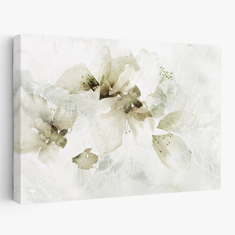 Plantes, fleurs, abstrait, fleurs de cerisier, H 16 po x l 24 po