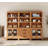 74" Tall  Bookshelf With Glass Doors And Drawers, Farmhouse Bookcase With Adjustable Shelves, Versatile Hutch Cabinet For Living Room, Home Office, Library, Brown-825945531