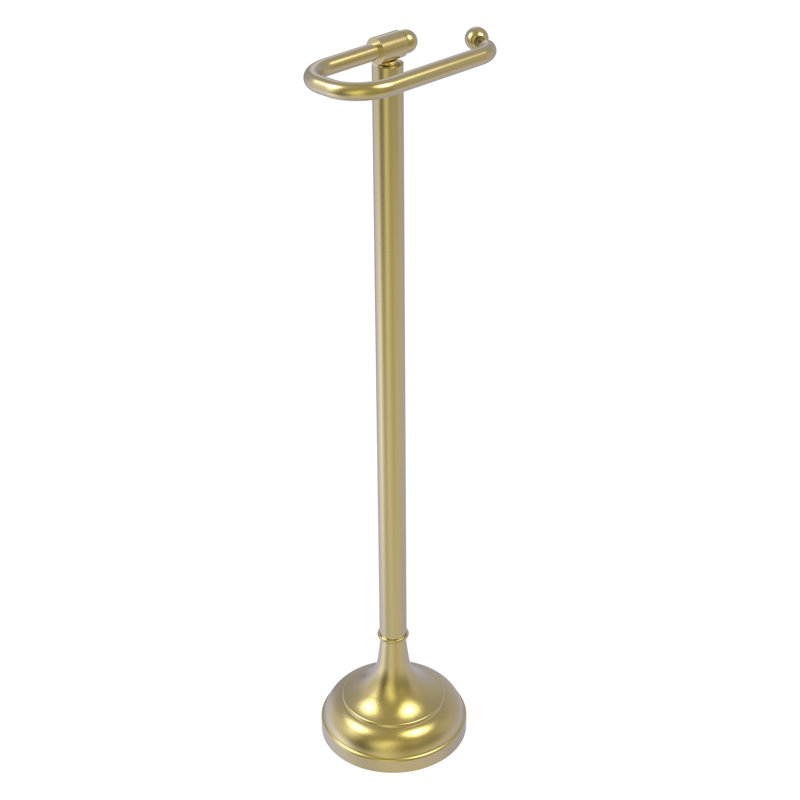 Free Standing Toilet Paper Holder, Satin Brass