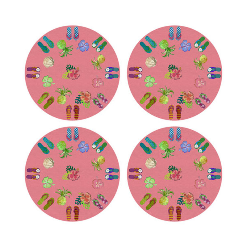 Winter In Florida Pink Tabletop Set