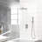 10 Inch Wall Mounted Shower With Square Dual Head Kit Handheld And