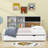 Cyanne Wooden Daybed with Twin Size Trundle, Shelves and Blackboard-1032665913