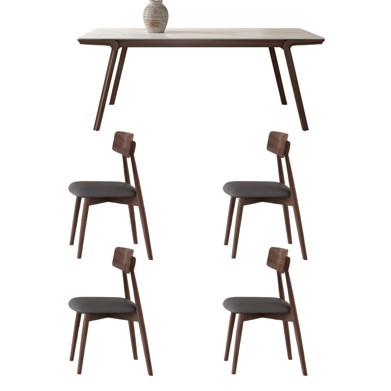 Ensemble de table et de chaises élégantes, H 29,52 po x L 62,99 po x l 31,49 po