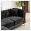 Canapé modulaire en L Chenille de 5 places de 81,5 pouces avec garniture cloutée et coussins en chenille-1186599851