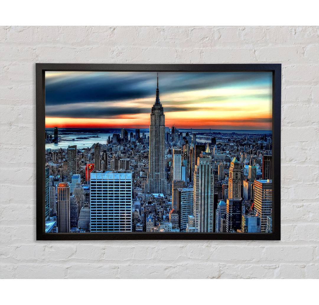 New York City On Top Of The World - Einzelner Bilderrahmen Kunstdrucke auf Leinwand