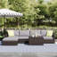 Carmel Rattan Wicker Fully Assembled 5 - Person Seating Group with Cushions
