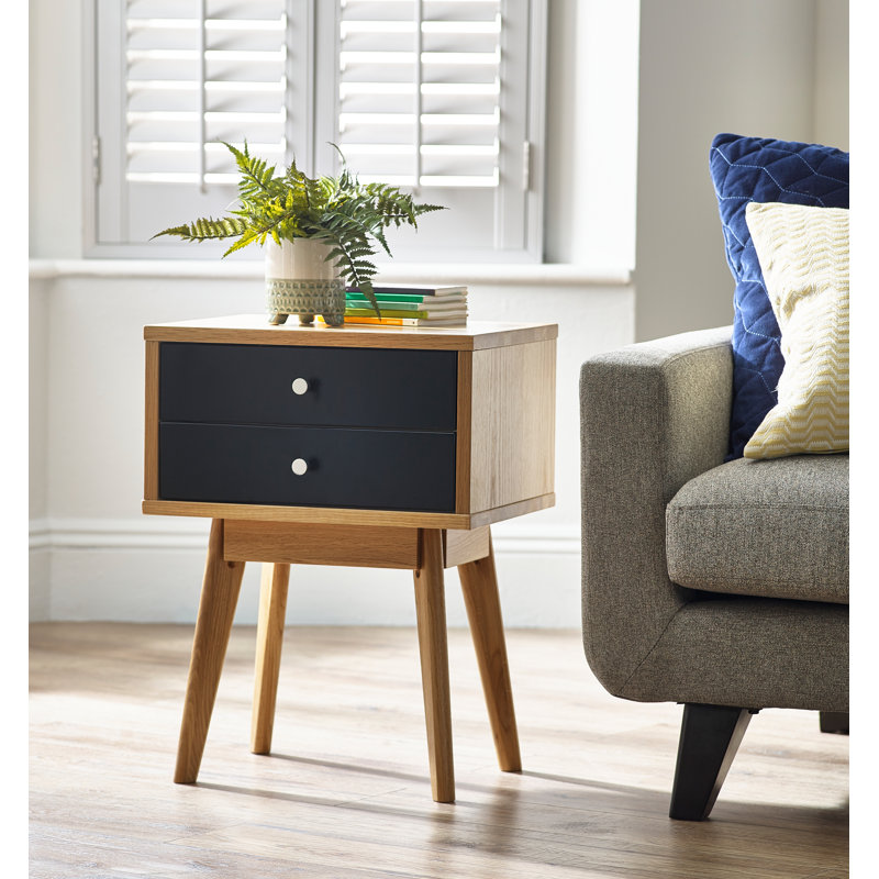 Mccoy End Table, Black/Oak