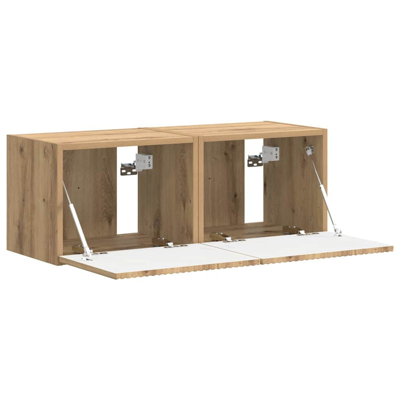 Unfinished TV Stand, Artisian Oak, 29.5cm H x 39cm L x 31cm W