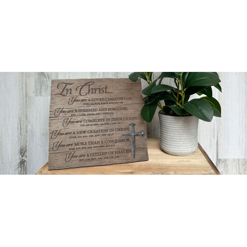 Tabletop Plaque In Christ You Are Loved