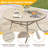 Patio Metal 60 L x 60 W Outdoor Round Dining Table-325626843