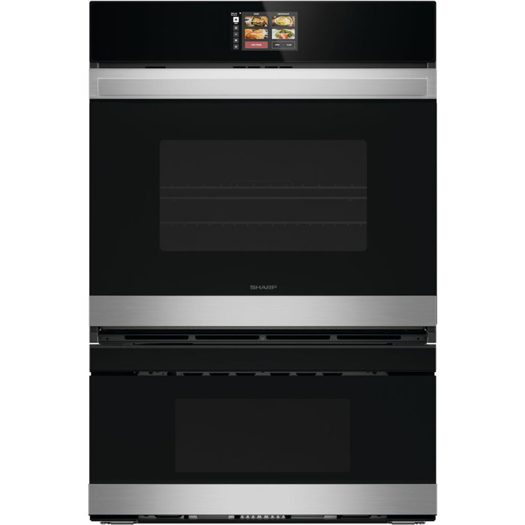 Sharp 29.940 5 Cubic Feet Smart Electric Convection Oven / Microwave Combination with Soft Close Door