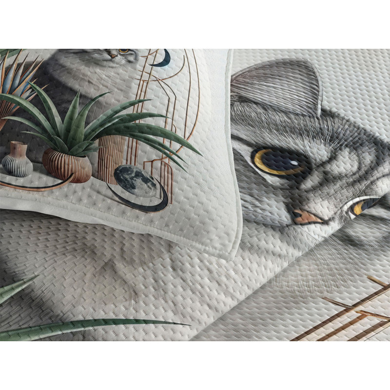Floral Coverlet, King Coverlet + 2 Standard Shams