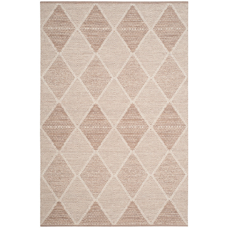 Tapis en coton tissé à la main Annia, Rectangle 9 pi x 12 pi