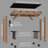 Backyard Discovery Saxony 8' x 5' Cedar Wood Outdoor BBQ Grill Gazebo with Hardtop Galvanized Steel Roof and Bar Tops