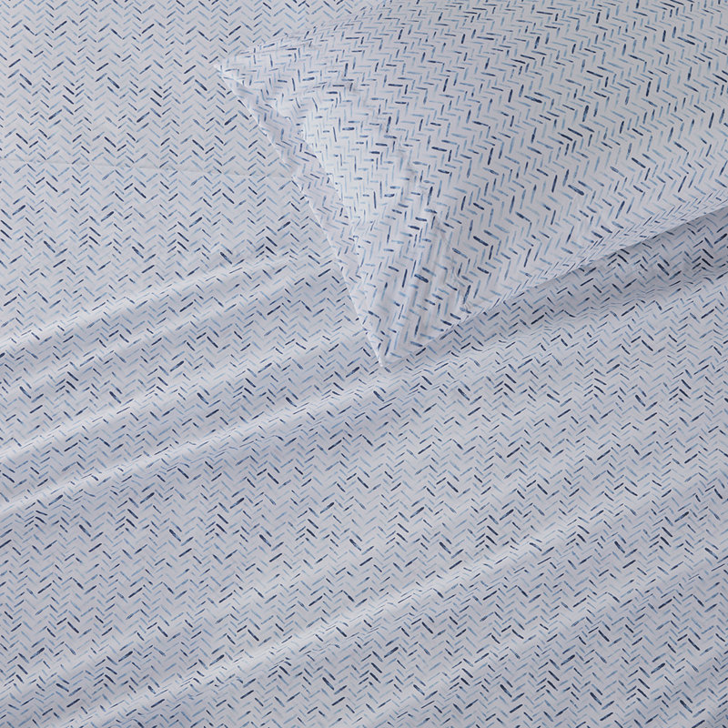 Ensemble de draps en microfibre imprimé 4 plis Gracie Mills Giselle, Ensemble de draps pour lit grand avec un drap-hous