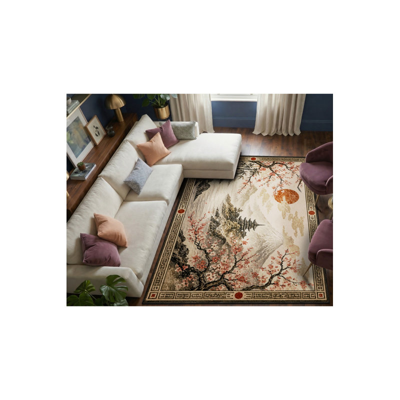 Tapis tissé à la crème Mosso, 2 pi 6 po x 4 pi 11 po