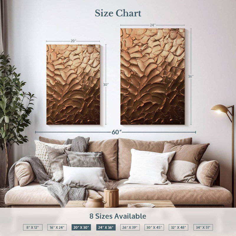 Avery Metallic Copper, 36" H x 24" W