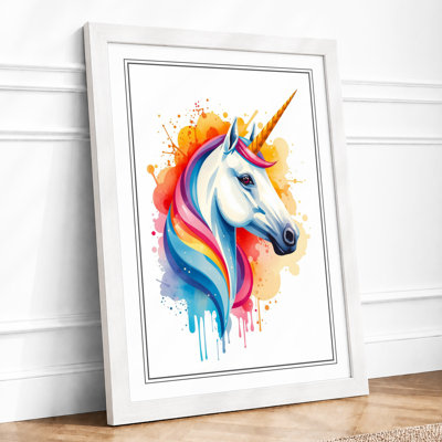 Rainbow Unicorn Dreams Eclectic - Framed Print