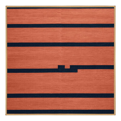 Machine Washable Horizontal Stripes Pink Area Rug