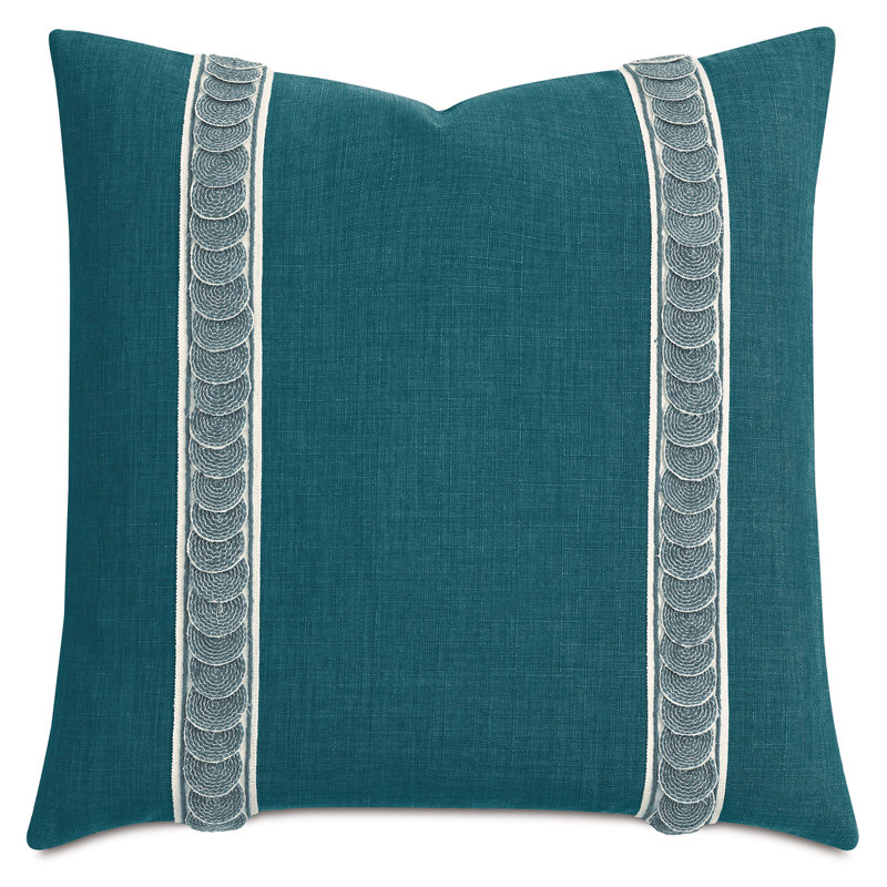 Malta Striped Reversible Throw Pillow, Square 22"