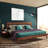 2-Pcs Bedroom Set – Solid Wood Platform Bed Frame & Matching Nightstand, Mid-Century Modern Scandinavian, 800 lbs Capacity, No Box Spring Needed-281464985-281464967