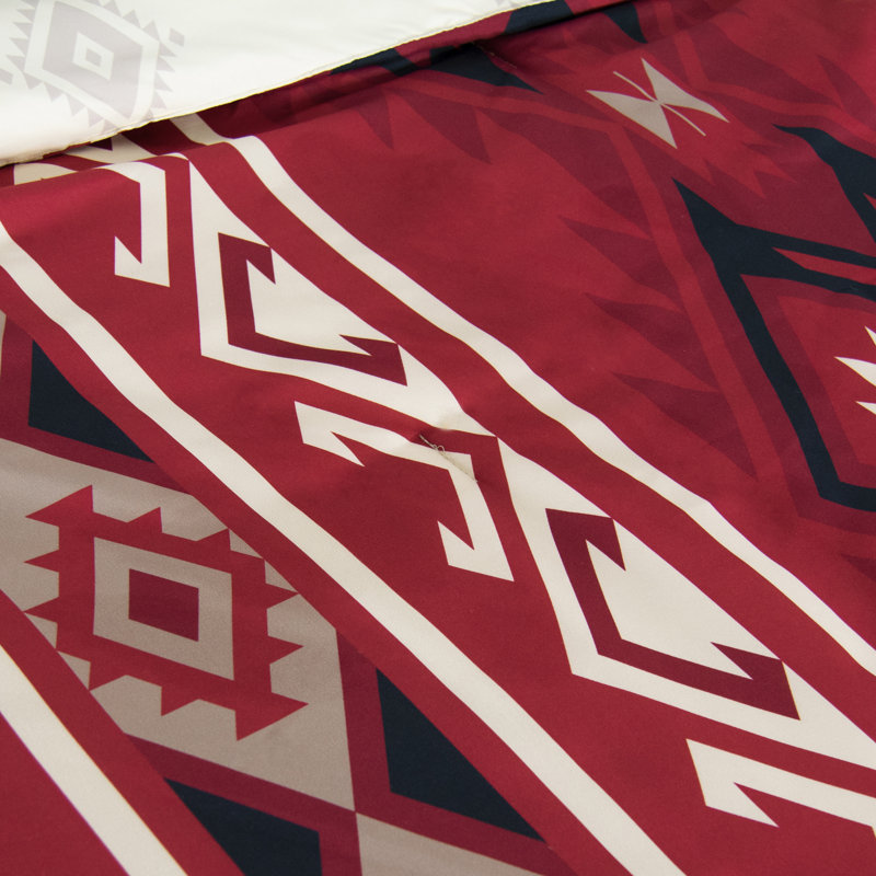 Machine Tufted Ikat Comforter Set, King Comforter + 2 King Pillowcases