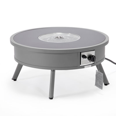 Kliyah Round Propane Smokeless Fire Pit Table